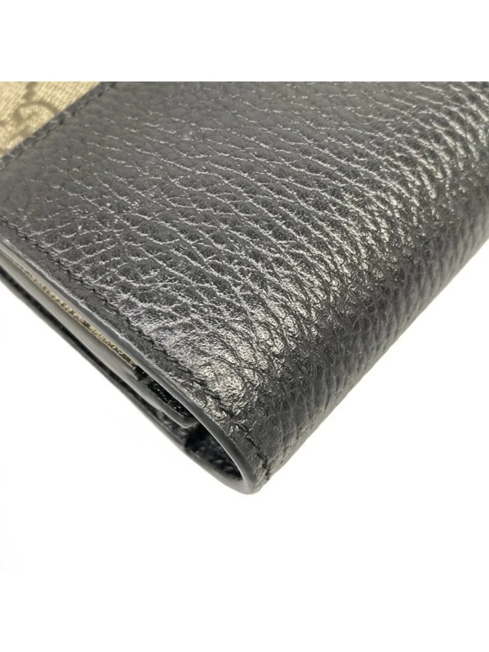 ★SOLD★ Gucci Wallet GG Marmont Continental Black Beige Ebony Leather - Picture 8 of 12